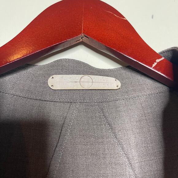 Eyn Vas Men in natural grey mocha 100% wool minimalist shirt sz 4 US L - Picture 3 of 10